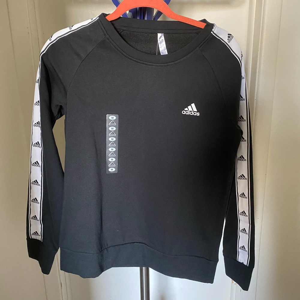 Adidas B&W Side-Tape Tiro Crew Sweatshirt - M